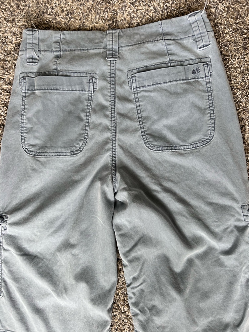 American Eagle Outfitters Light Blue wide leg Cargo Pants size 4 - Picture 7 of 11
